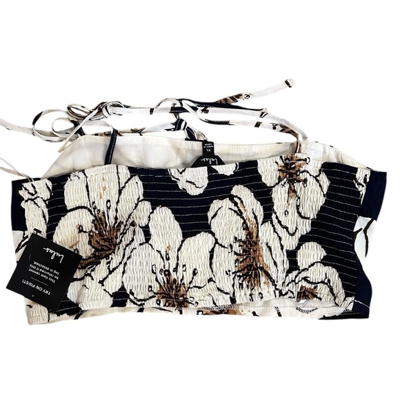 NWT Lulu's Black and Cream Floral Skirt Set Sz XL Womens Sz 14 - Picture 12 of 15